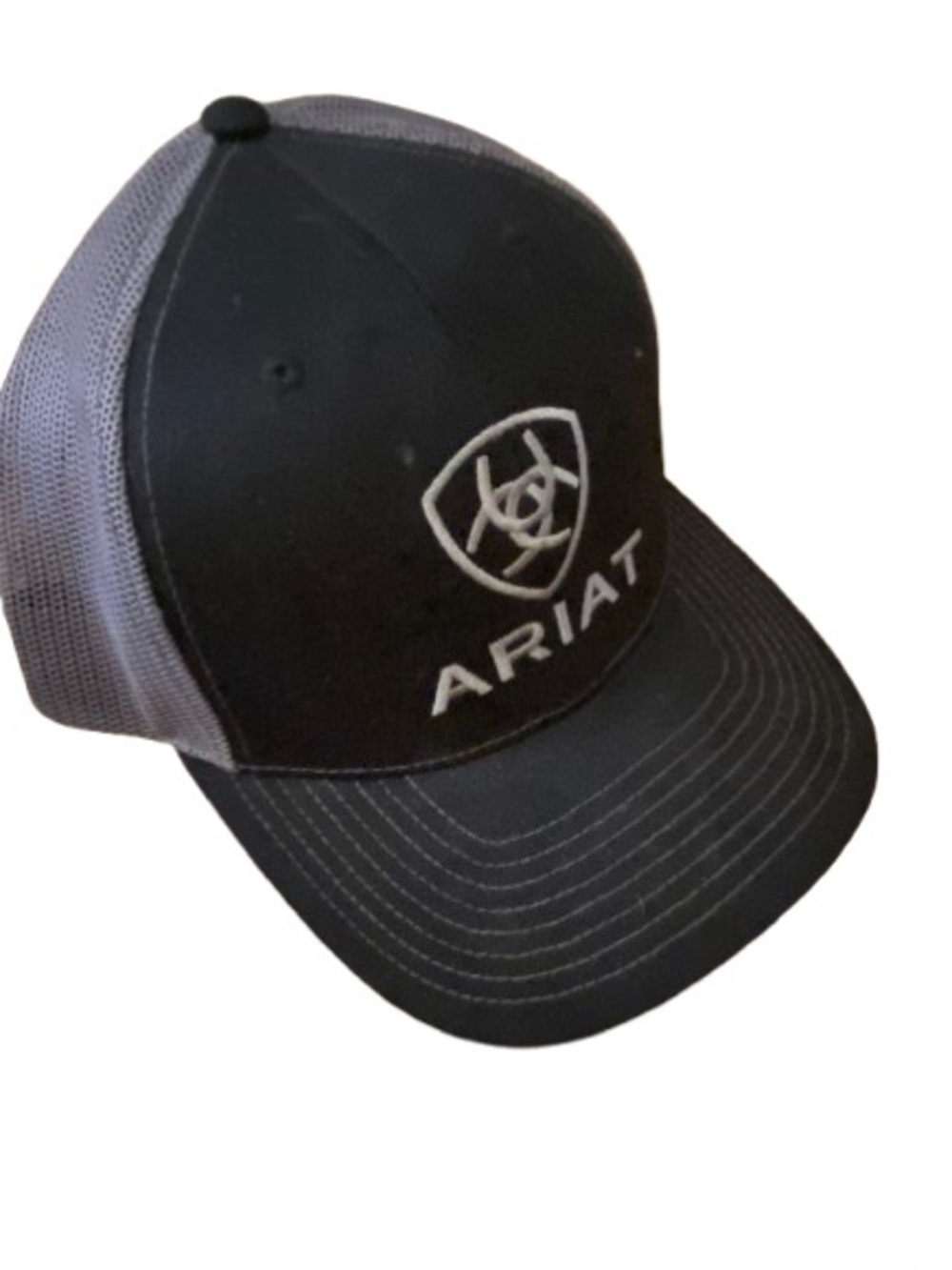 Ariat Black Front with Gray Mesh Trucker Hat